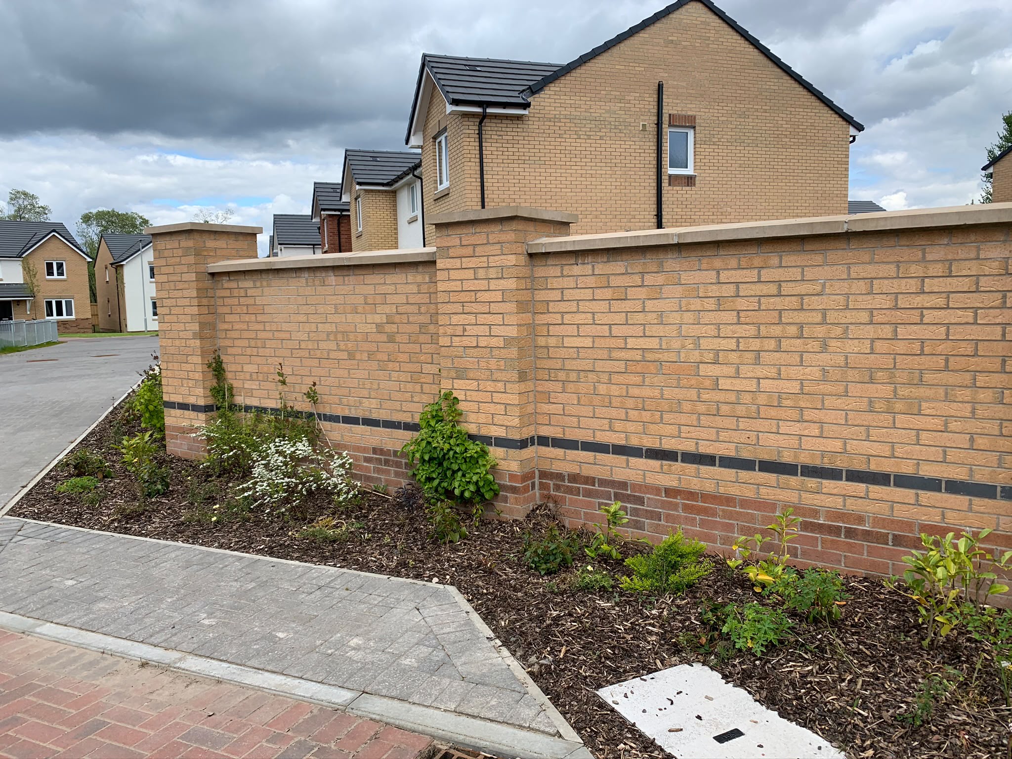 Estate Boundary Wall & Brick Piers